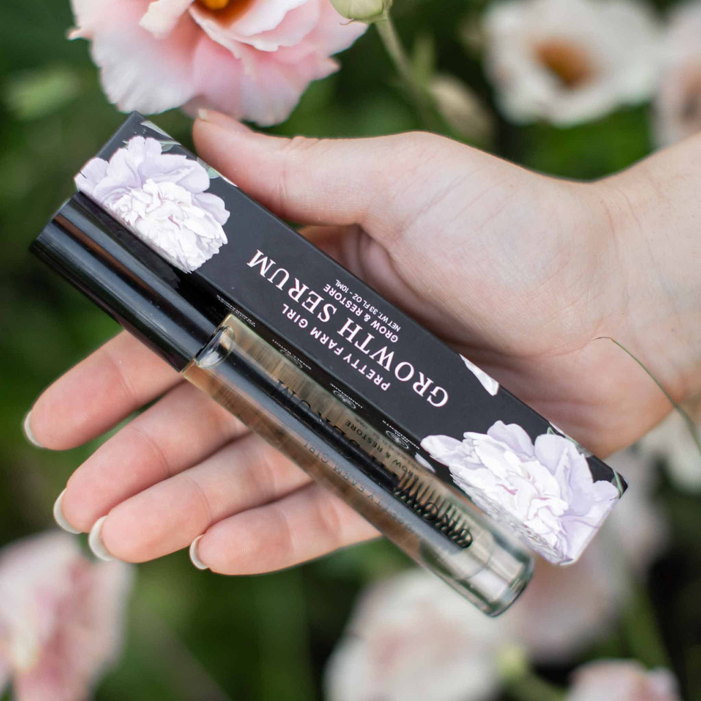 Eyelash + Eyebrow Growth Serum eyelash serum with nature-inspired artwork