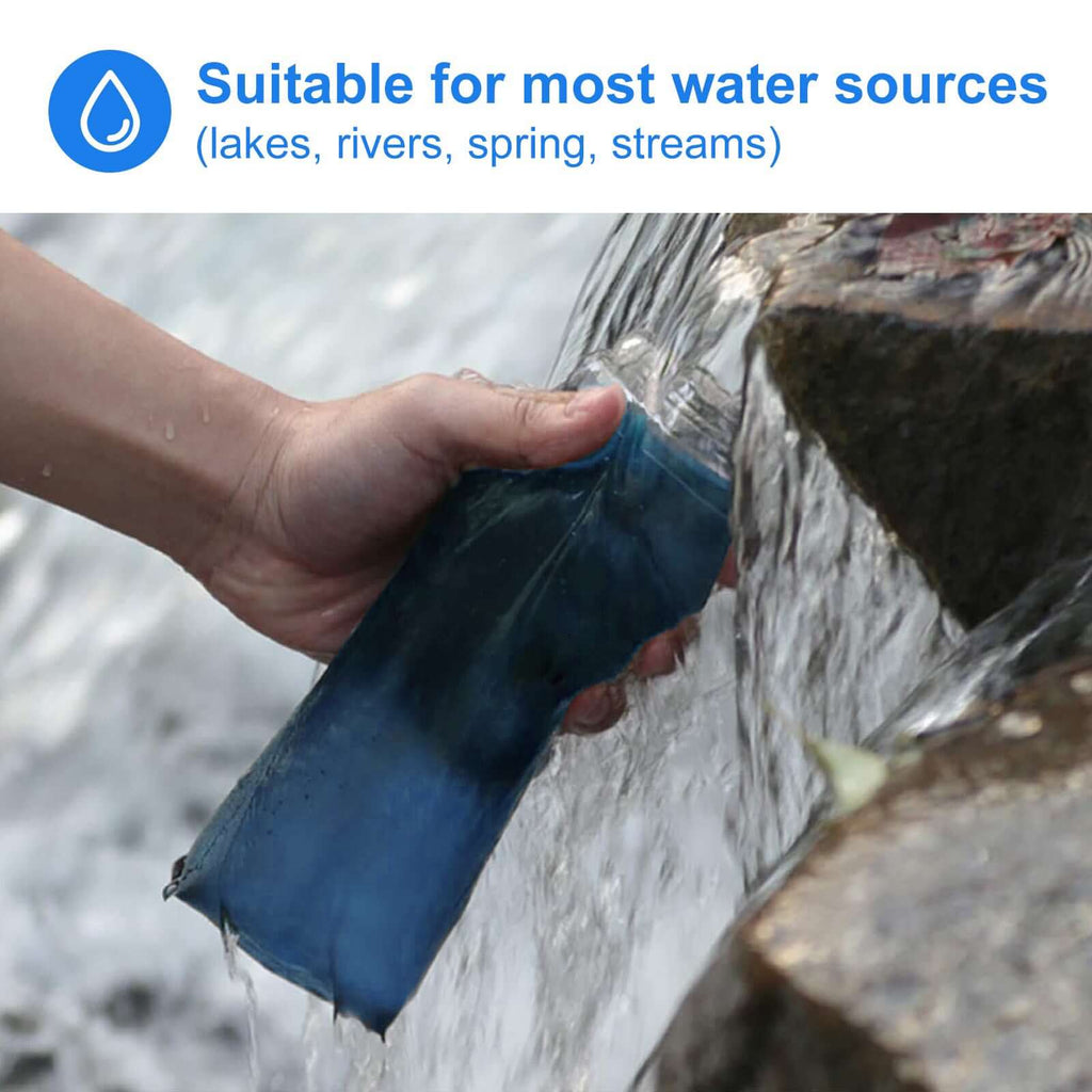 Collapsible Water Filter Bottle – 600 Ml Hygienisafe® food and water with nature-inspired artwork - product view 4