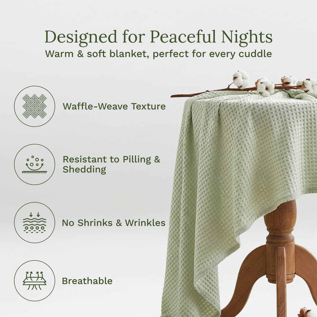 Waffle Weave Blanket home decor with nature-inspired artwork - product view 39