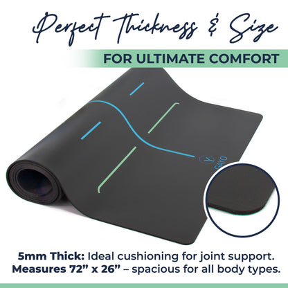 Eco Balance yoga mat with nature-inspired artwork - product view 5