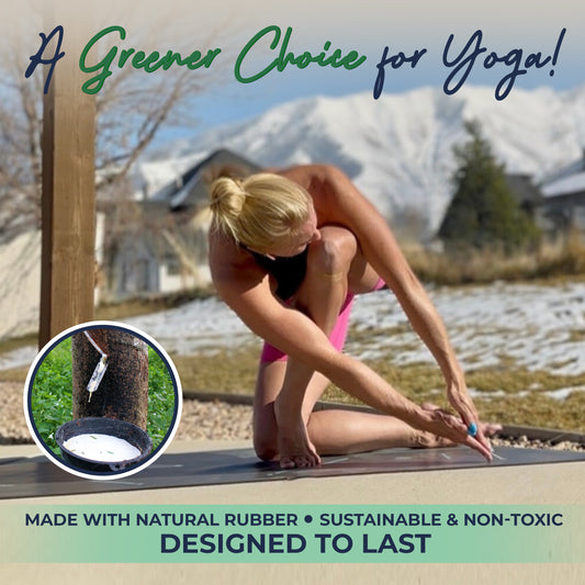 Eco Balance yoga mat with nature-inspired artwork - product view 2