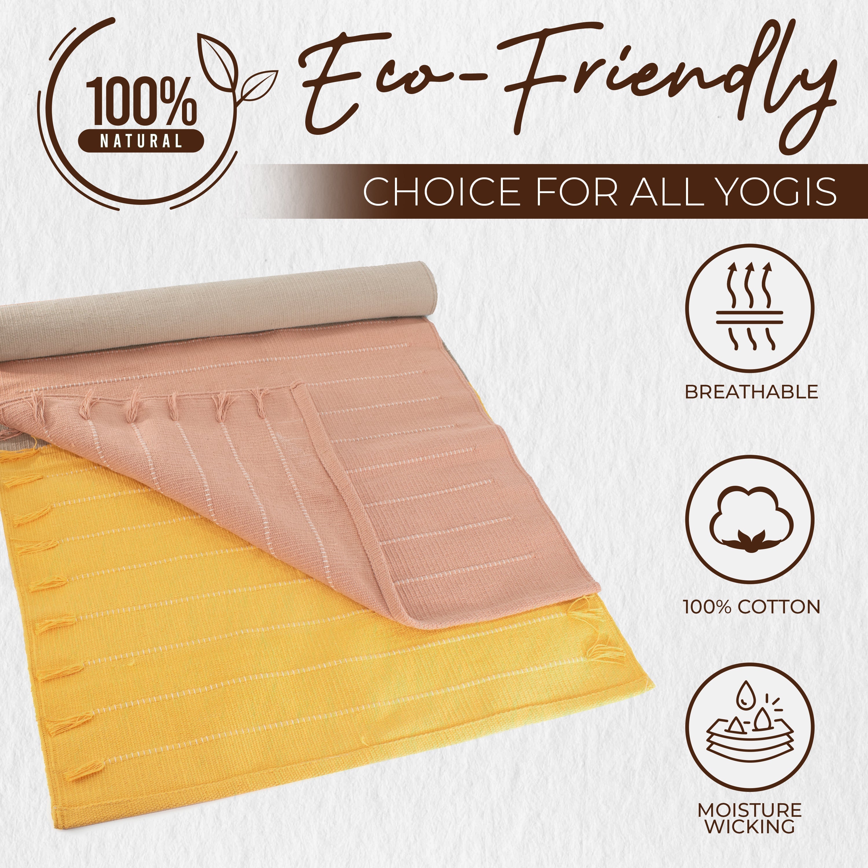 Organic & Eco yoga mat with nature-inspired artwork - product view 11