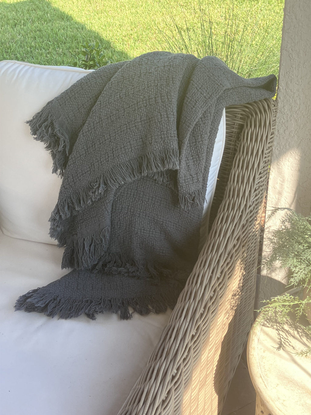 100% Cotton Throw Blankets 50" X 60" home decor with nature-inspired artwork - product view 4