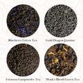 Green Tea Sampler gifts with nature-inspired artwork