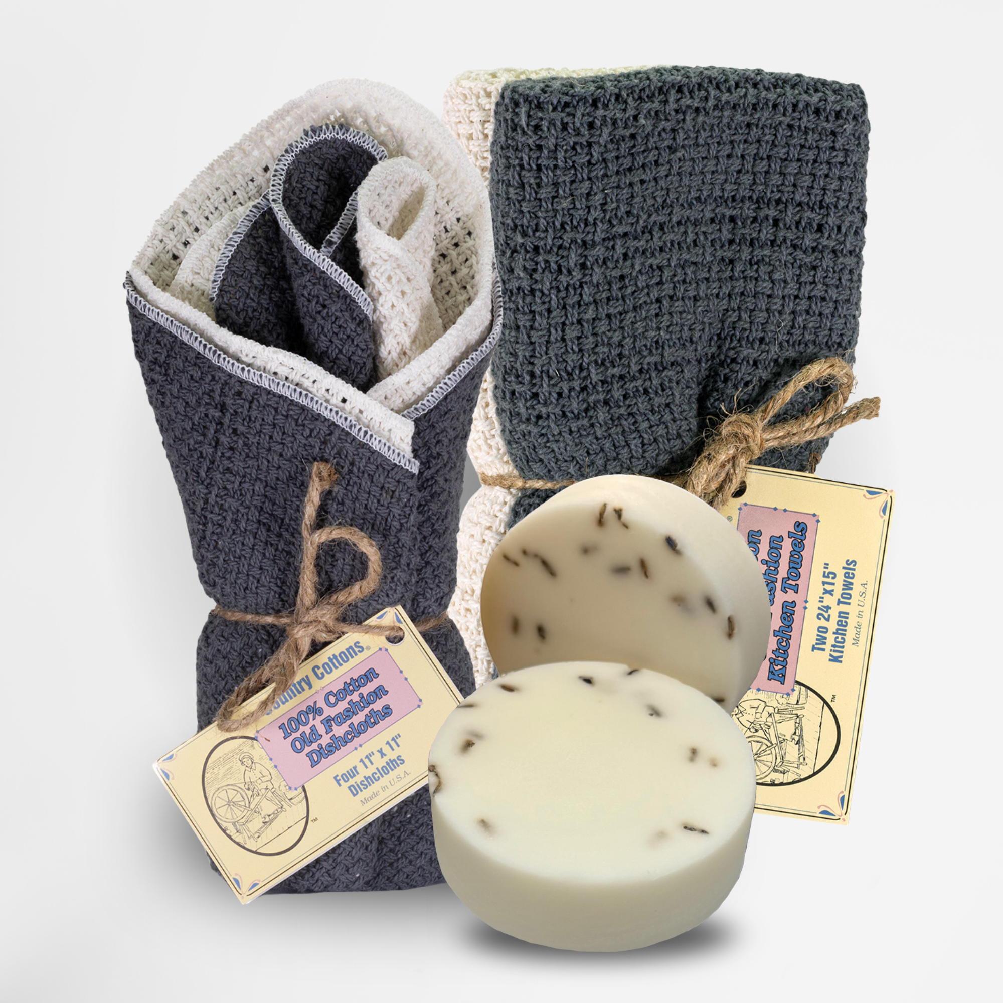 Starter Kit 100% Cotton Dishcloth 11" X 11" (4), Kitchen Towel 24" X home decor with nature-inspired artwork - product view 12