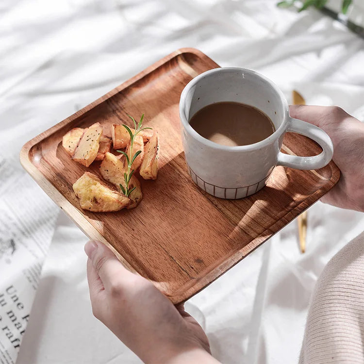 Decorbites™ Acacia Wood Breakfast Tray uncategorized / needs cleanup with nature-inspired artwork - product view 2