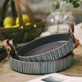 Decorbites™ Handmade Porcelain Bowl with Leather Handle uncategorized / needs cleanup with nature-inspired artwork - product view 5