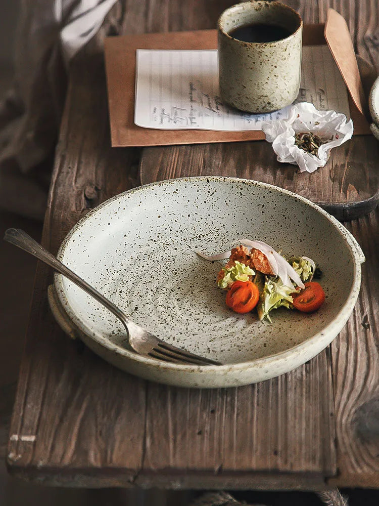Decorbites™ Japanese Style Round Plate uncategorized / needs cleanup with nature-inspired artwork - product view 2