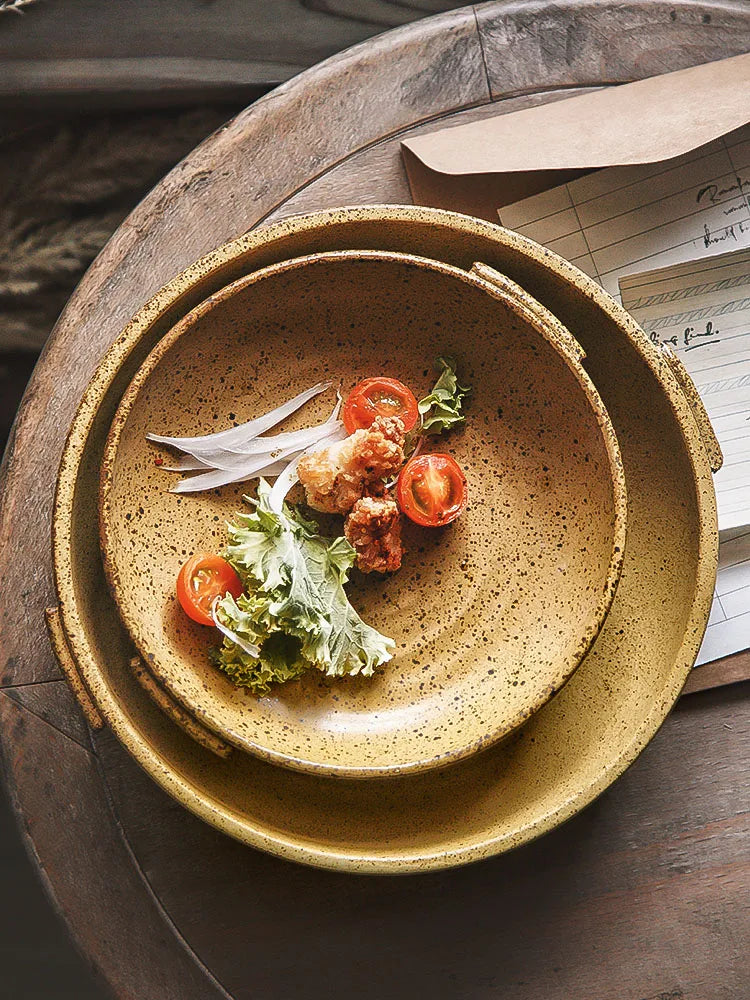 Decorbites™ Japanese Style Round Plate uncategorized / needs cleanup with nature-inspired artwork - product view 4