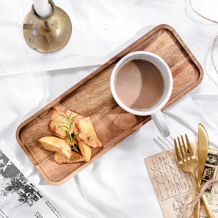 Decorbites™ Acacia Wood Breakfast Tray uncategorized / needs cleanup with nature-inspired artwork - product view 4