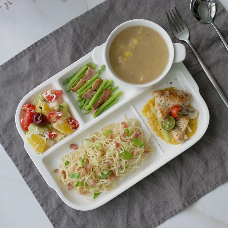 Decorbites™ Divided Plate uncategorized / needs cleanup with nature-inspired artwork - product view 2
