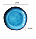 Decorbites™ Deep Blue Dessert Plate uncategorized / needs cleanup with nature-inspired artwork - product view 7