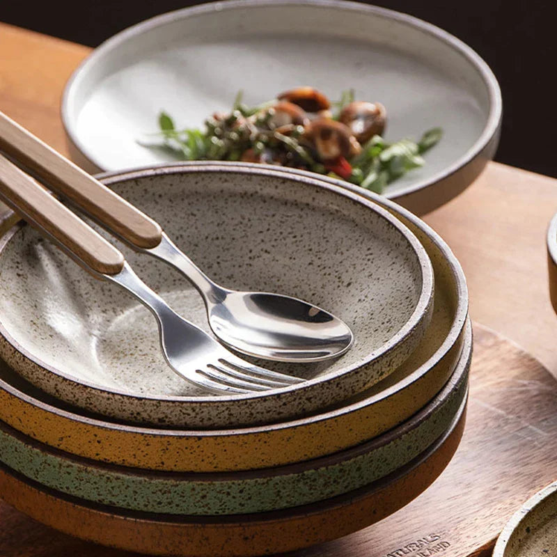 Decorbites™ Round Plates uncategorized / needs cleanup with nature-inspired artwork - product view 2