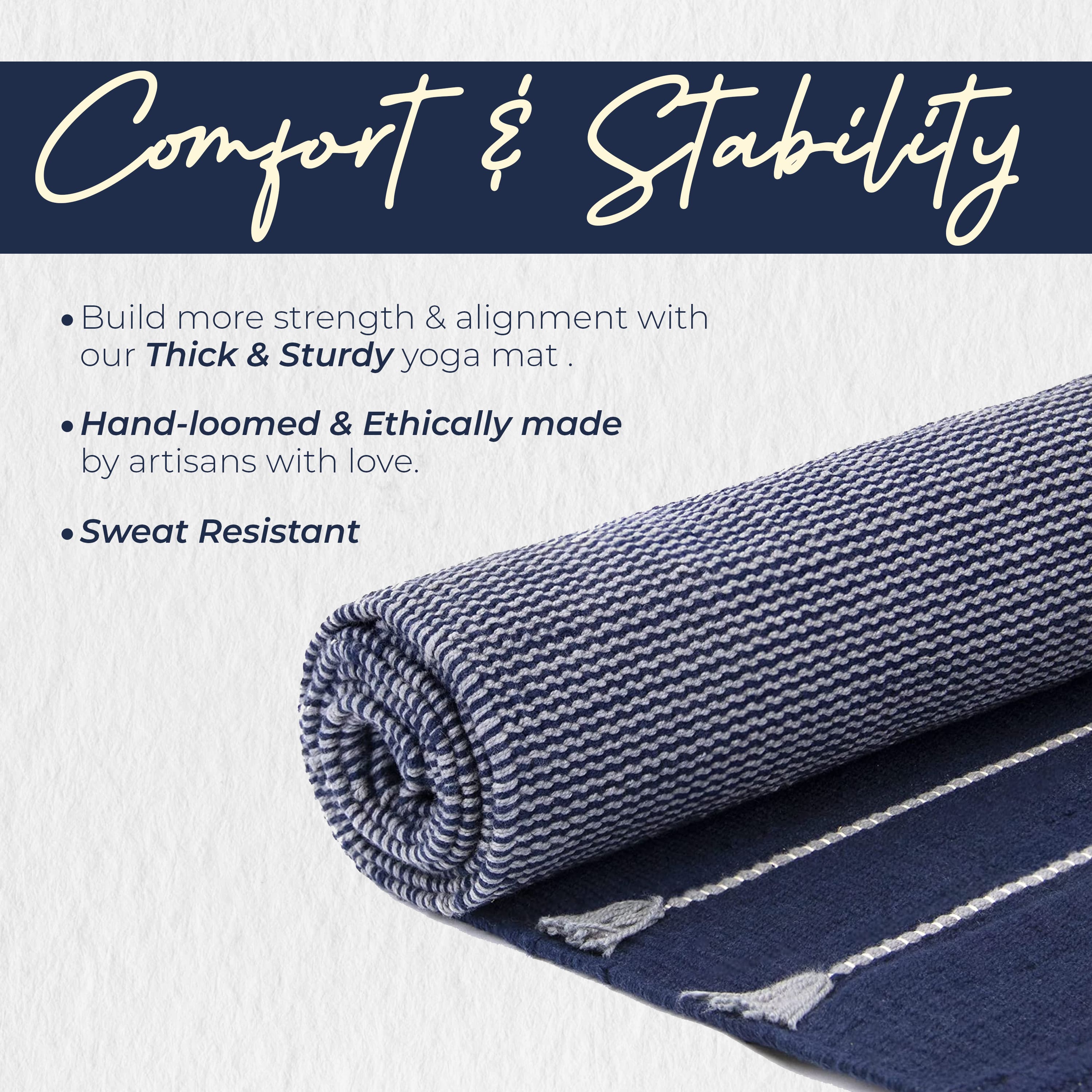Organic & Eco yoga mat with nature-inspired artwork - product view 4