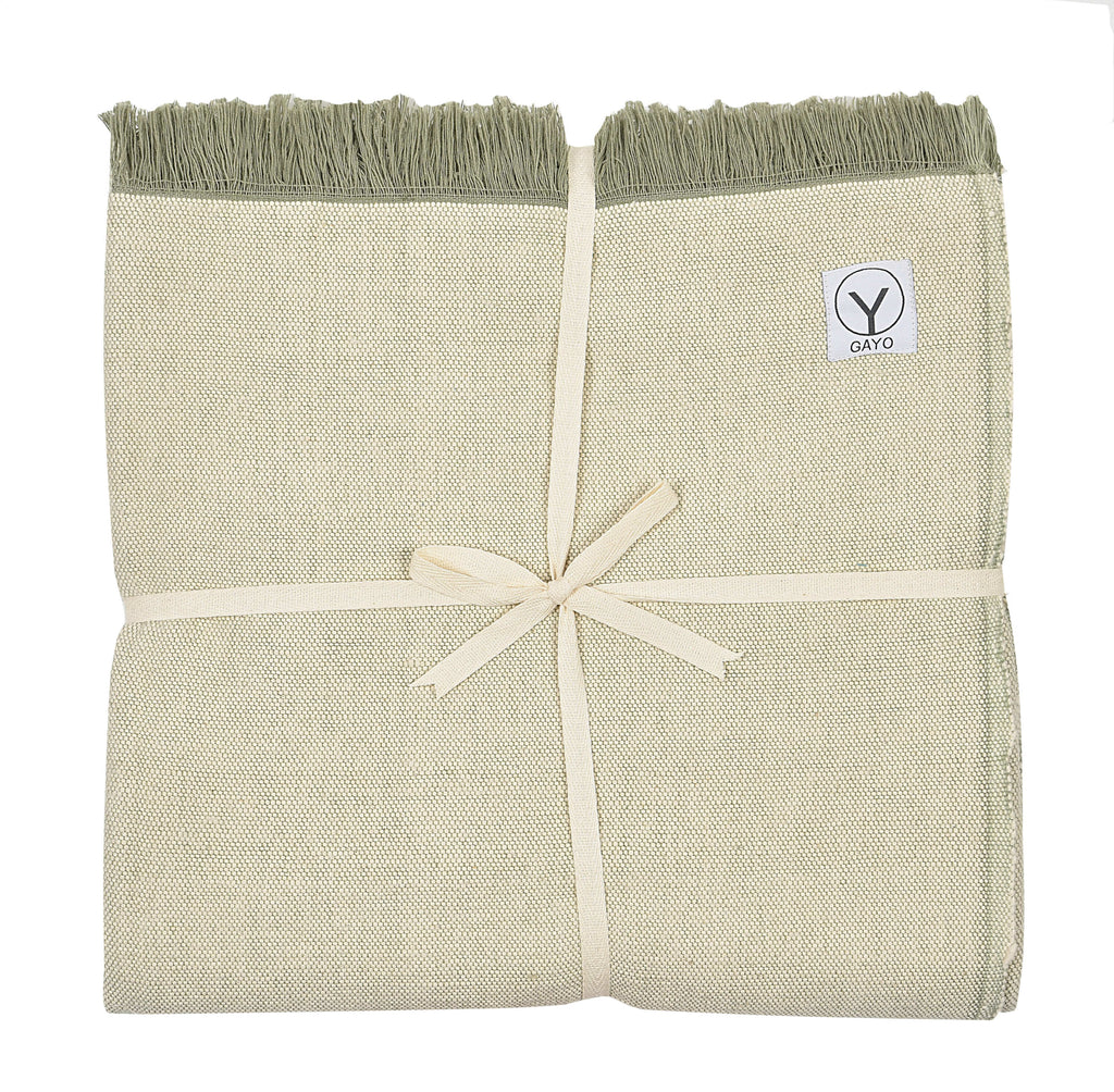 Organic Cotton Yoga Blanket home decor with nature-inspired artwork - product view 4
