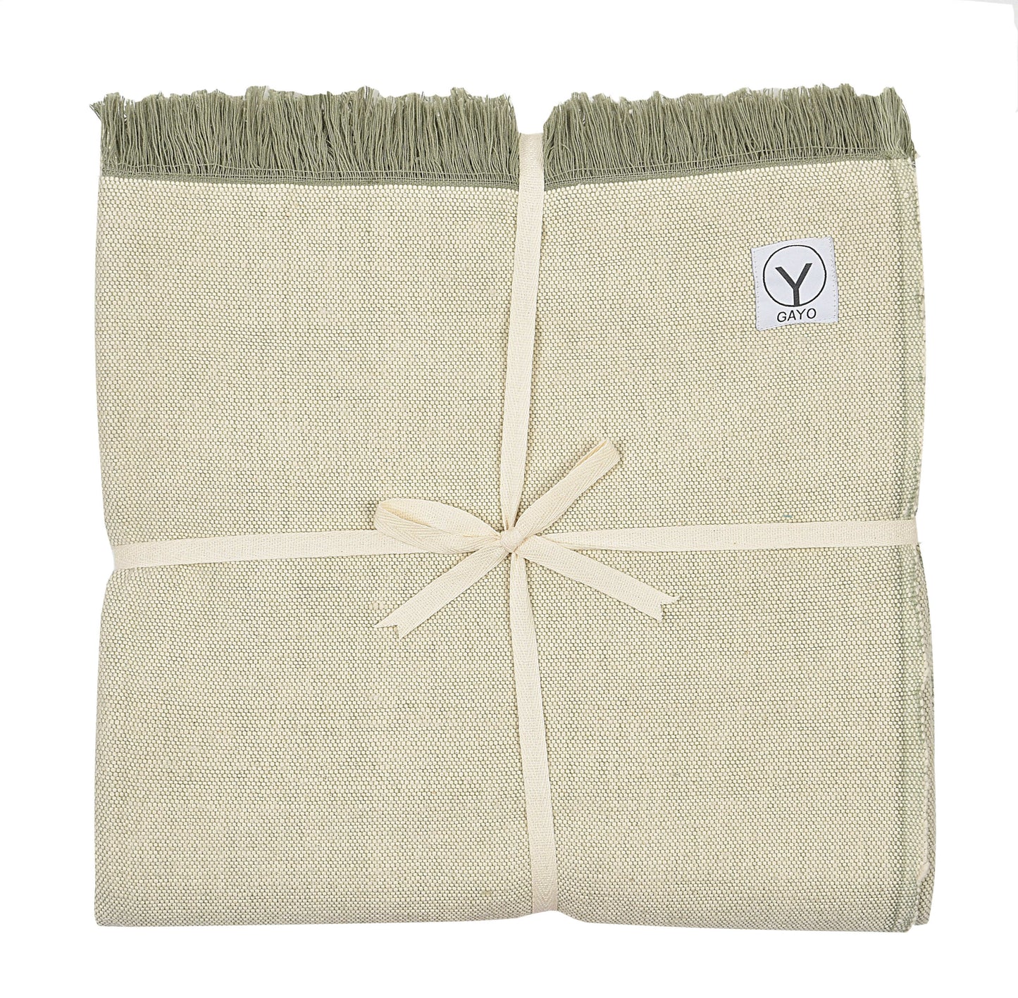 Organic Cotton Yoga Blanket home decor with nature-inspired artwork - product view 4