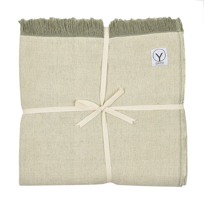 Organic Cotton Yoga Blanket home decor with nature-inspired artwork - product view 4