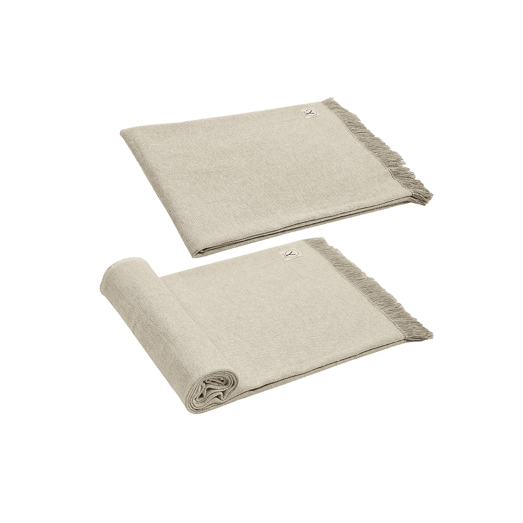 Hemp & Organic Cotton Yoga Blanket home decor with nature-inspired artwork