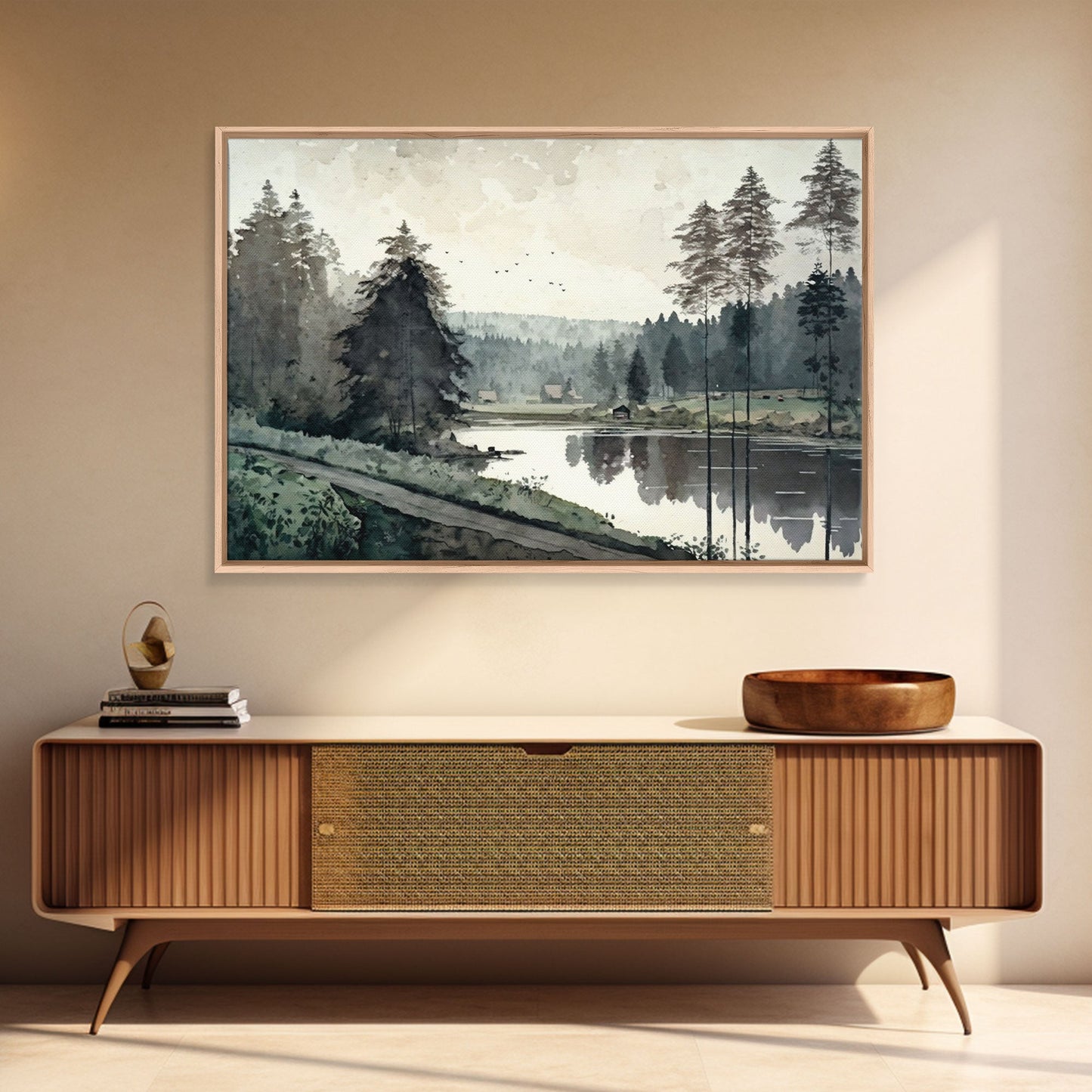 Oil Painting Landscape | Framed Canvas Print