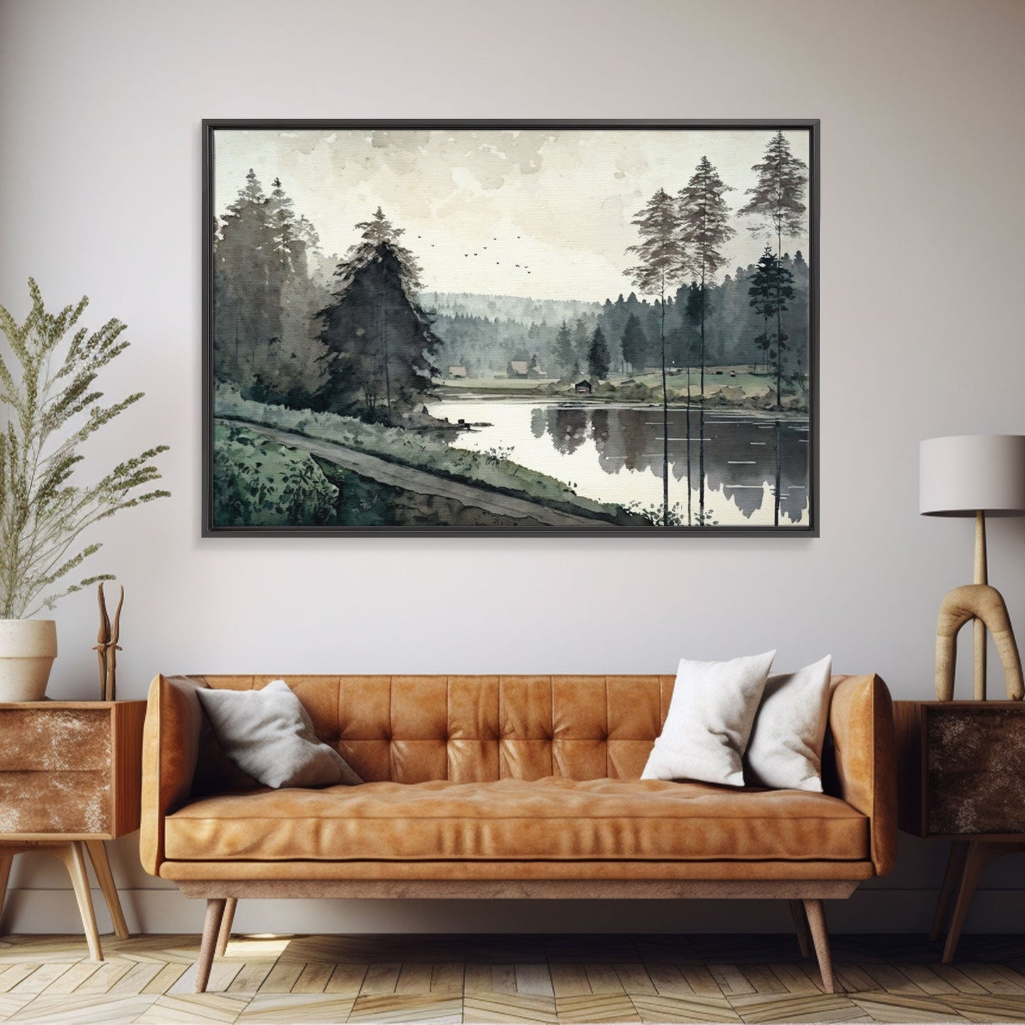 Oil Painting Landscape | Framed Canvas Print
