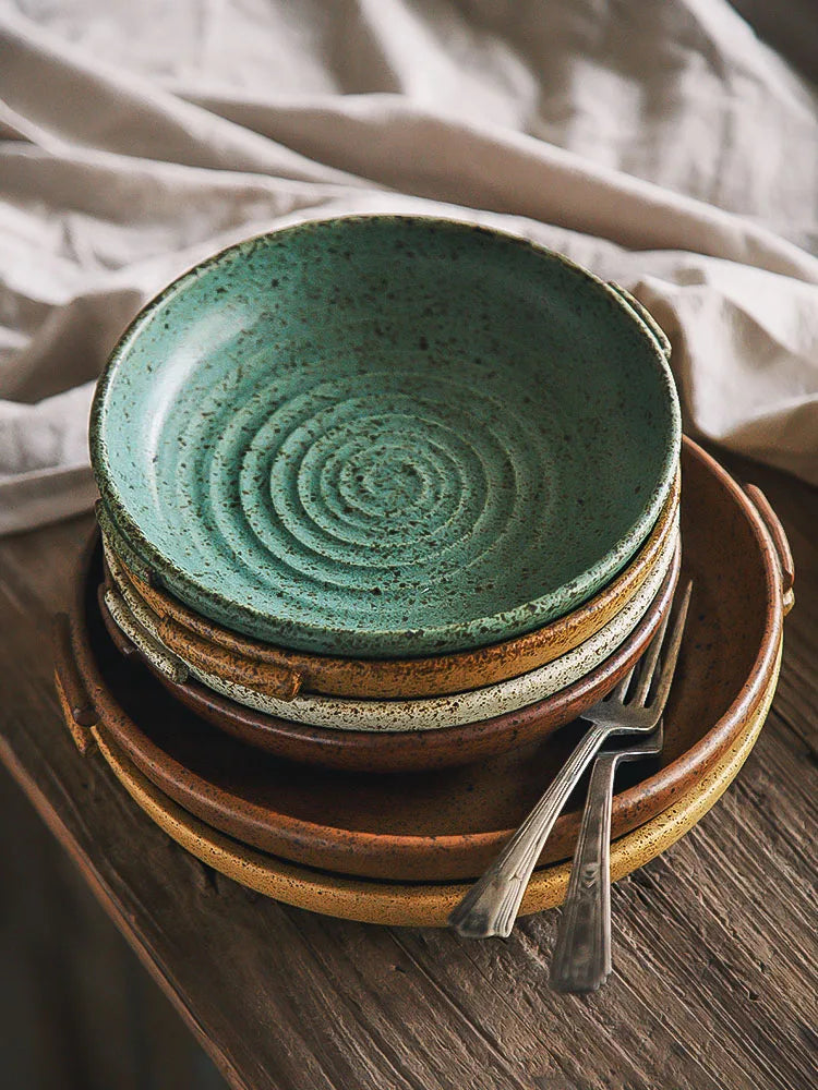 Decorbites™ Japanese Style Round Plate uncategorized / needs cleanup with nature-inspired artwork - product view 3