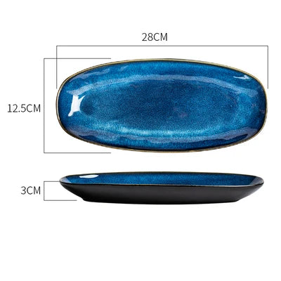Decorbites™ Japanese Blue Tableware uncategorized / needs cleanup with nature-inspired artwork - product view 11