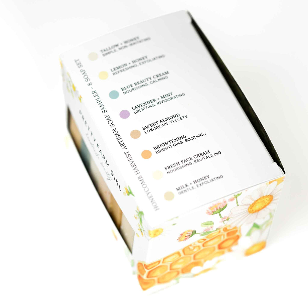 Honeycomb Harvest Goat Milk & Tallow Soap Sampler soap with nature-inspired artwork - product view 6