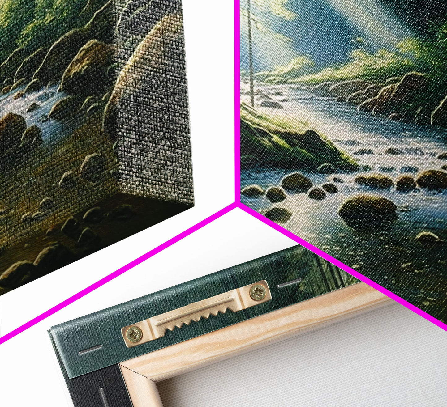 Colorful Landscape Watercolor Art | Framed Canvas Print