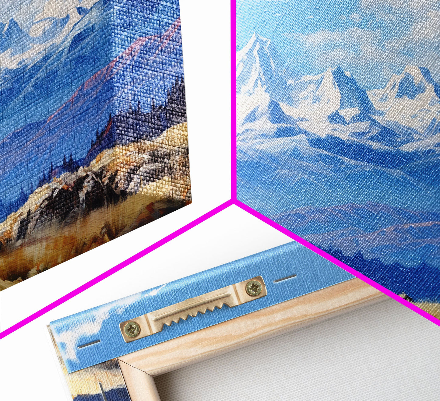 3 Panel Rocky Mountains | Framed Canvas Print