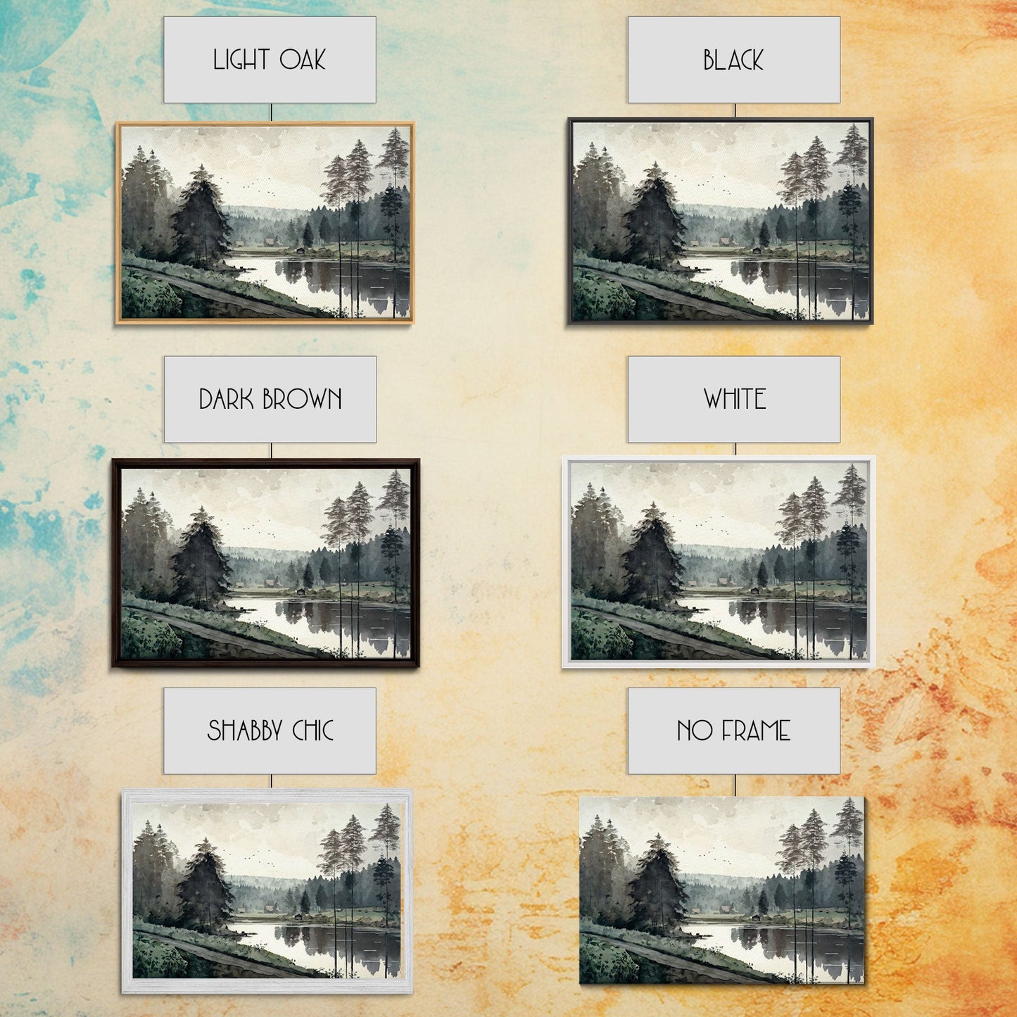 Oil Painting Landscape | Framed Canvas Print