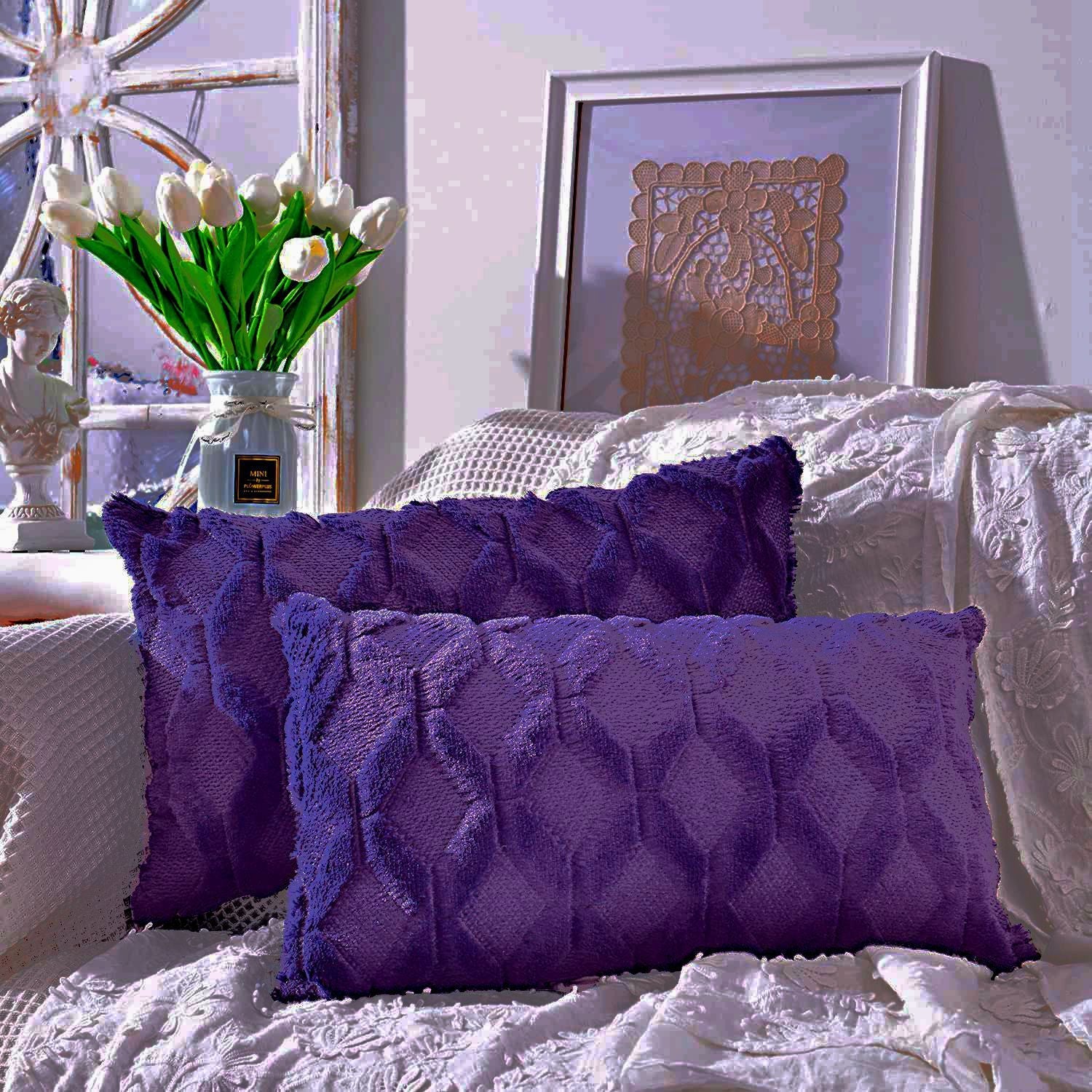 Pack of 2 Bundle One 18"x18" with a Matching Color of One 12"x20" pillow cover with nature-inspired artwork - product view 5