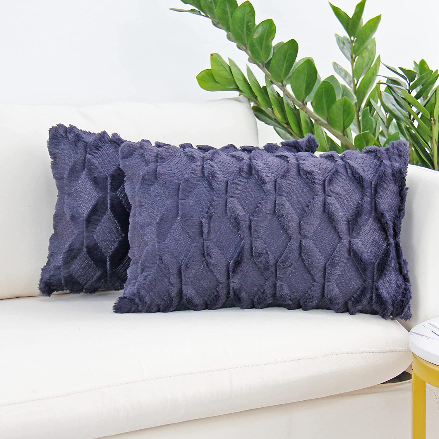 Rectangular Lumbar Plush Throw Pillow Covers, Pack of 2 Luxury Soft pillow cover with nature-inspired artwork - product view 17