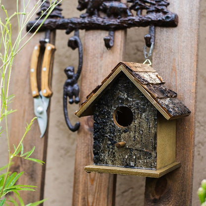Birch Wood Decorative Birdhouse