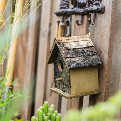 Birch Wood Decorative Birdhouse