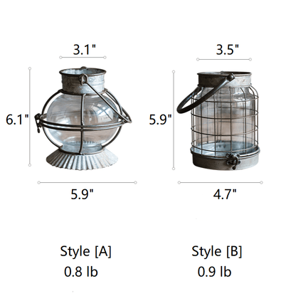 Glass and Metal Candle Holder, Two Styles