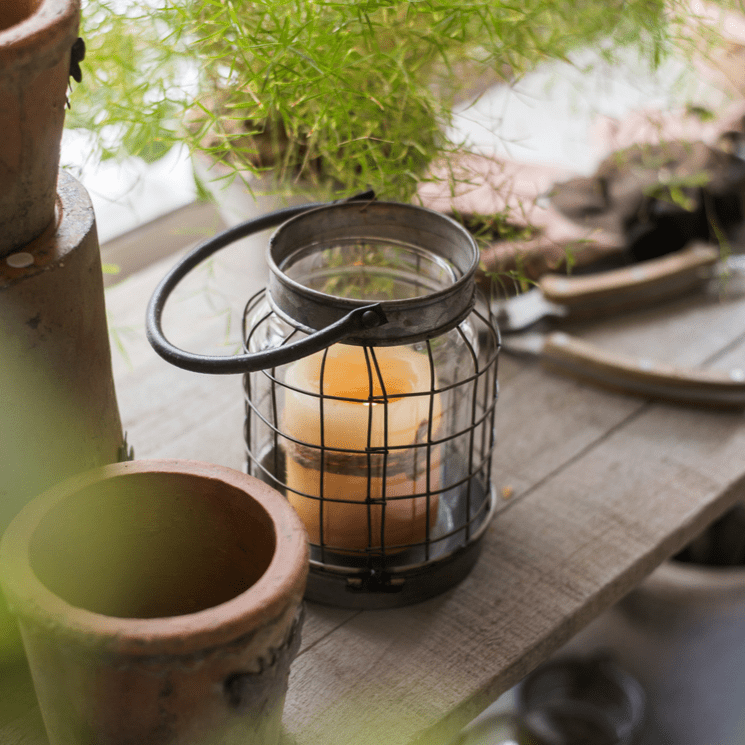 Glass and Metal Candle Holder, Two Styles