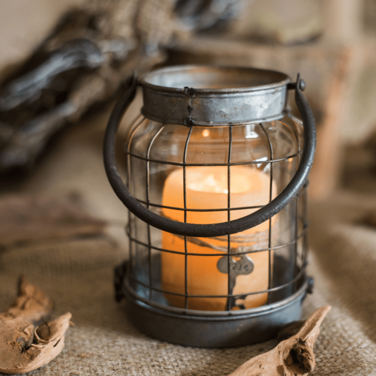 Glass and Metal Candle Holder, Two Styles