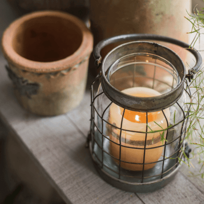 Glass and Metal Candle Holder, Two Styles