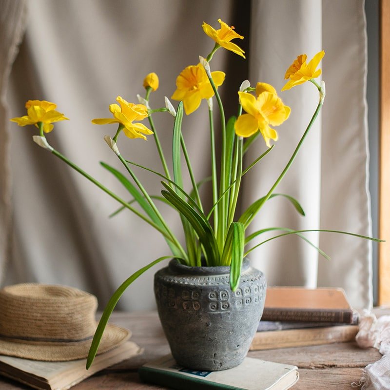 Artificial Yellow Daffodil Stem, 19.6 Inches