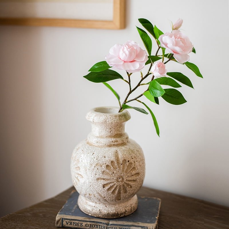 Artificial Gardenia Flower Stem, 22.4 Inches