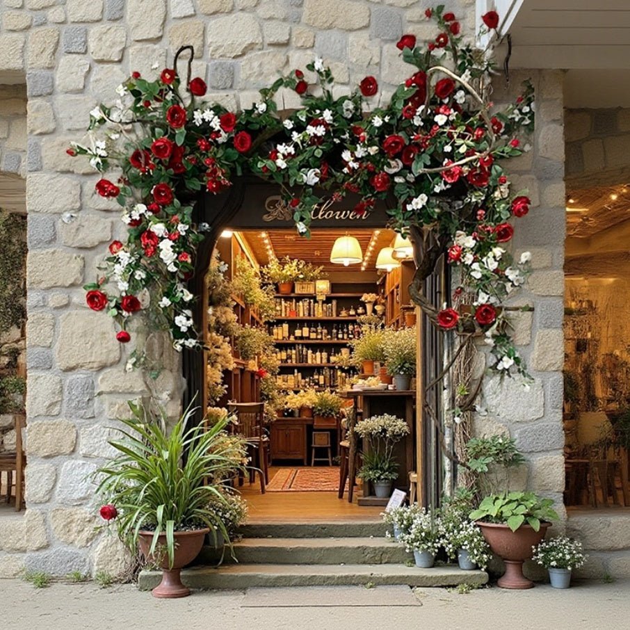 Artificial Rose Climbing Garland Set for Walls