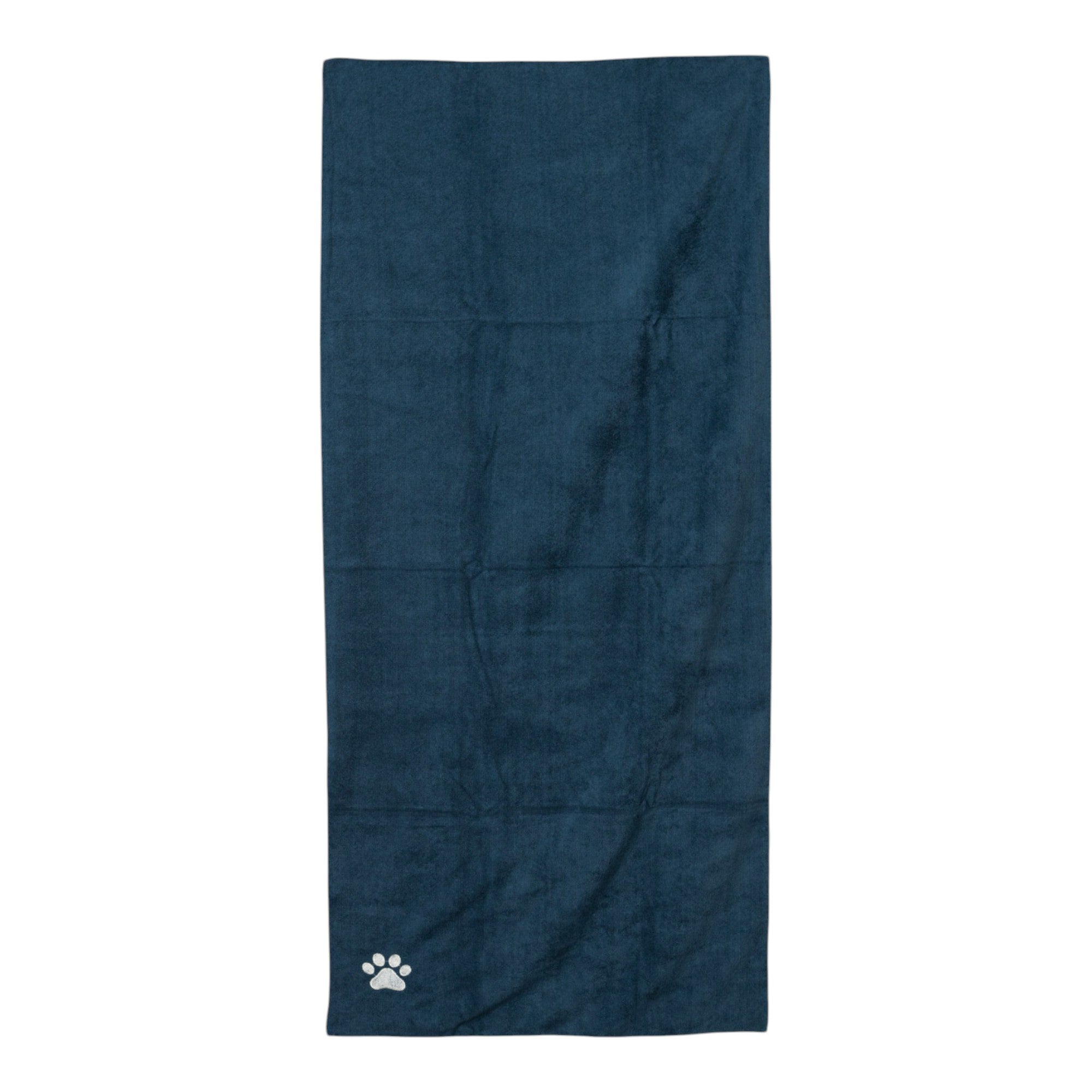 Country Living Large Marine Blue Microfiber Dog Bath Towel With wall art with nature-inspired artwork - product view 3