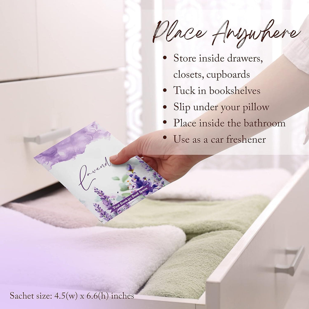 Lavender Scented Sachets reed diffusers with nature-inspired artwork - product view 2