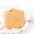 Lemon + Honey + Poppy Seed Handmade Tallow and Goat Milk Soap Bar bar soap with nature-inspired artwork
