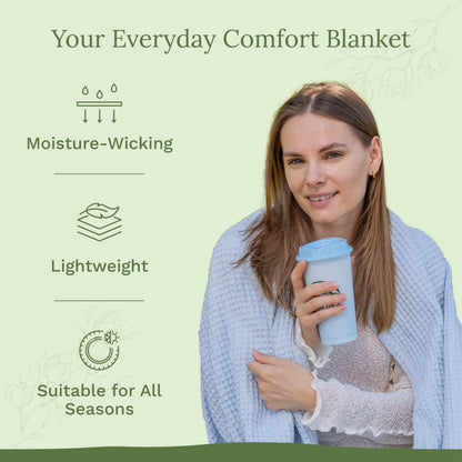 Waffle Weave Blanket home decor with nature-inspired artwork - product view 33