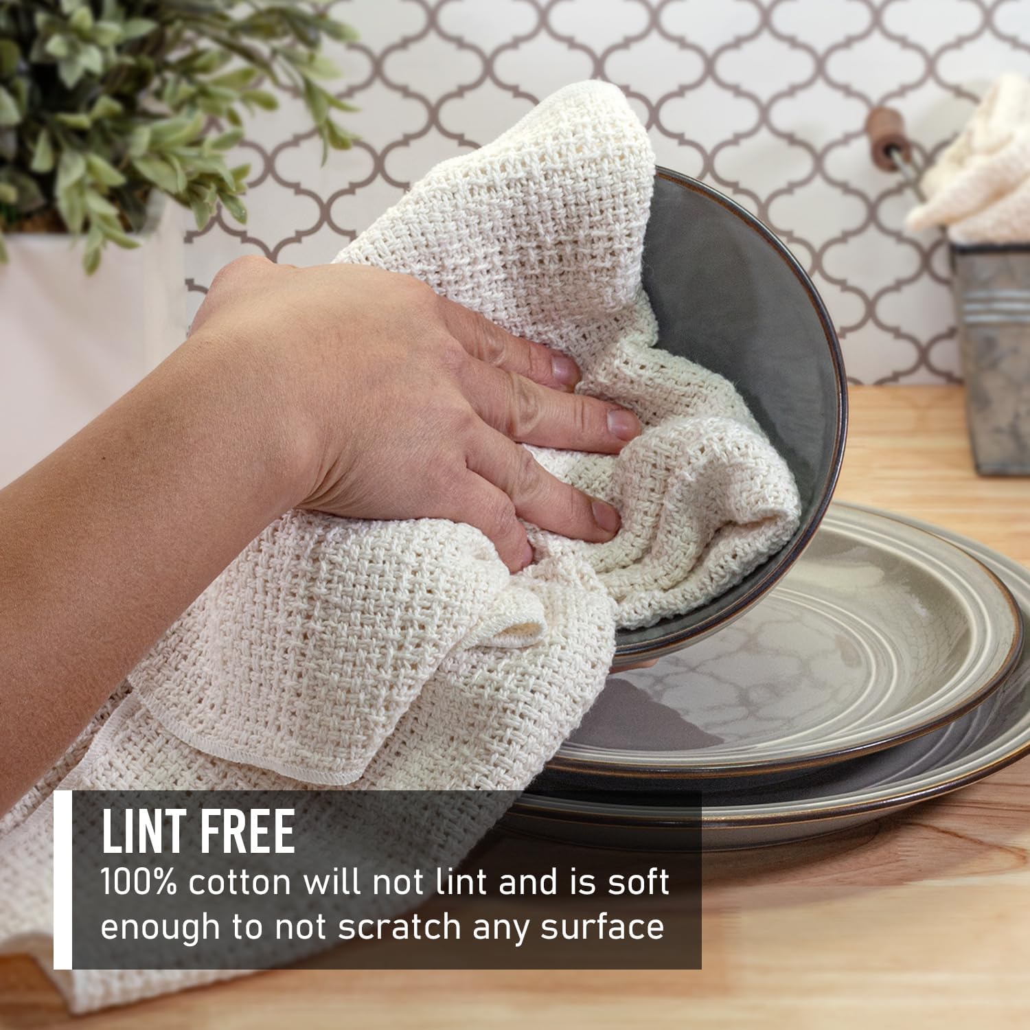 100% Cotton Kitchen Towels 24” X 15” home decor with nature-inspired artwork - product view 6