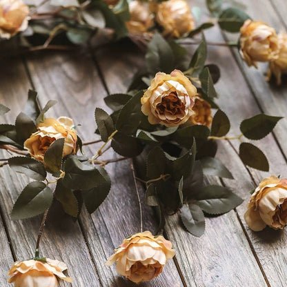 Artificial Peony Flower Vine, 65.3 Inches