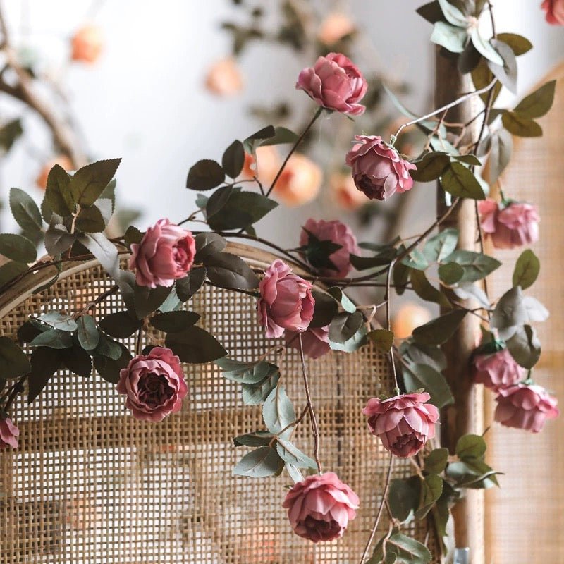 Artificial Peony Flower Vine, 65.3 Inches