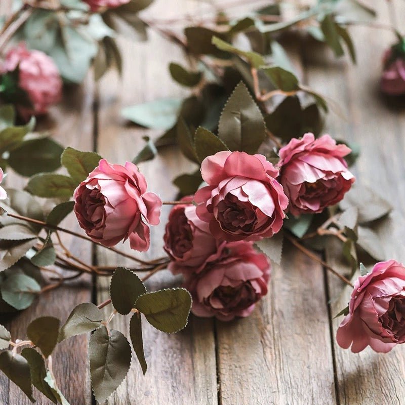 Artificial Peony Flower Vine, 65.3 Inches