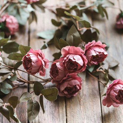 Artificial Peony Flower Vine, 65.3 Inches